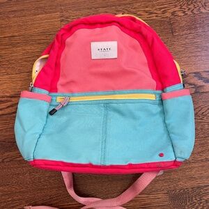 STATE children's pink and blue backpack